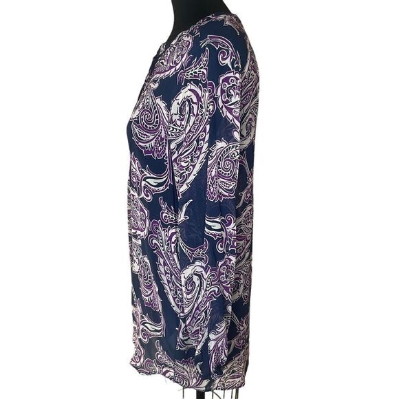 Lucky Branad Long Sleeve Paisley Print Blouse Size S - Picture 9 of 12